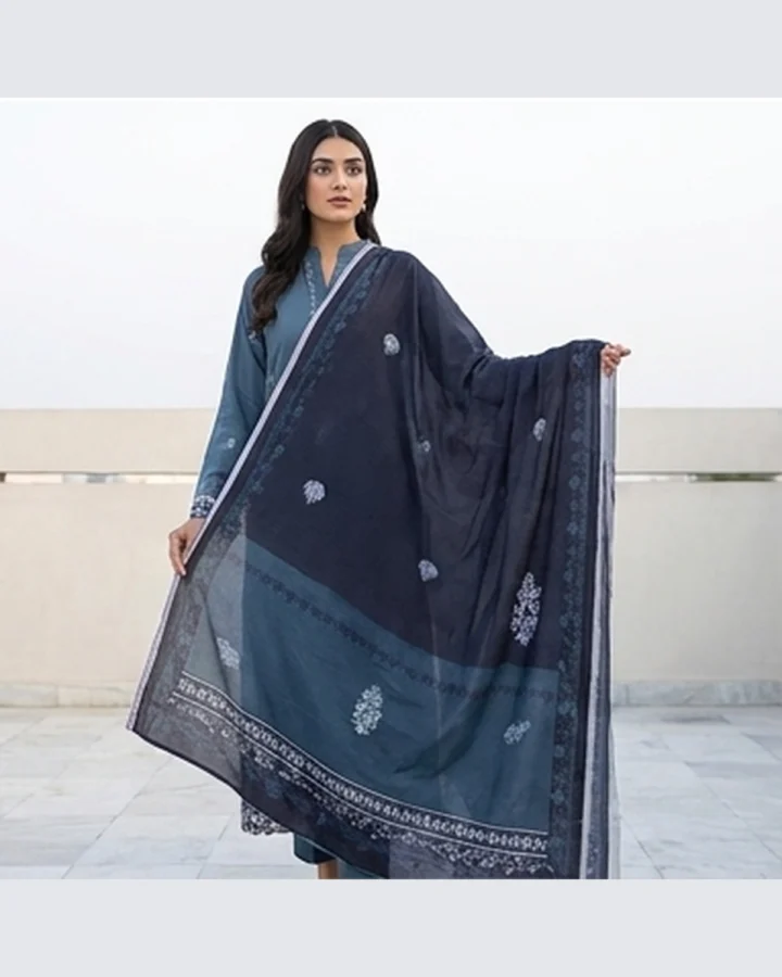 Blue Embroidered Pret Suit