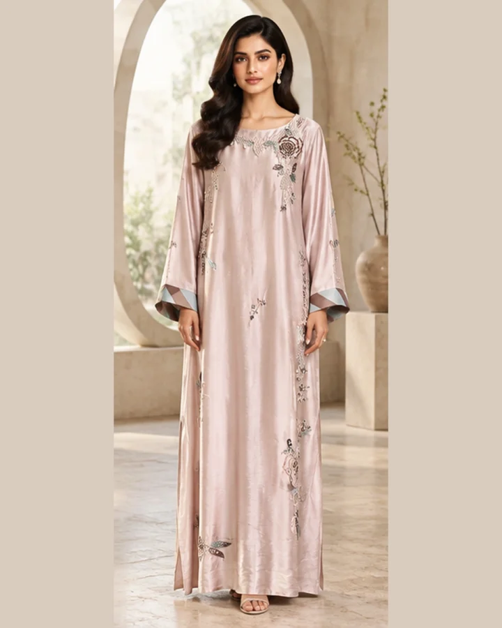 Blush Embellished Long Dress