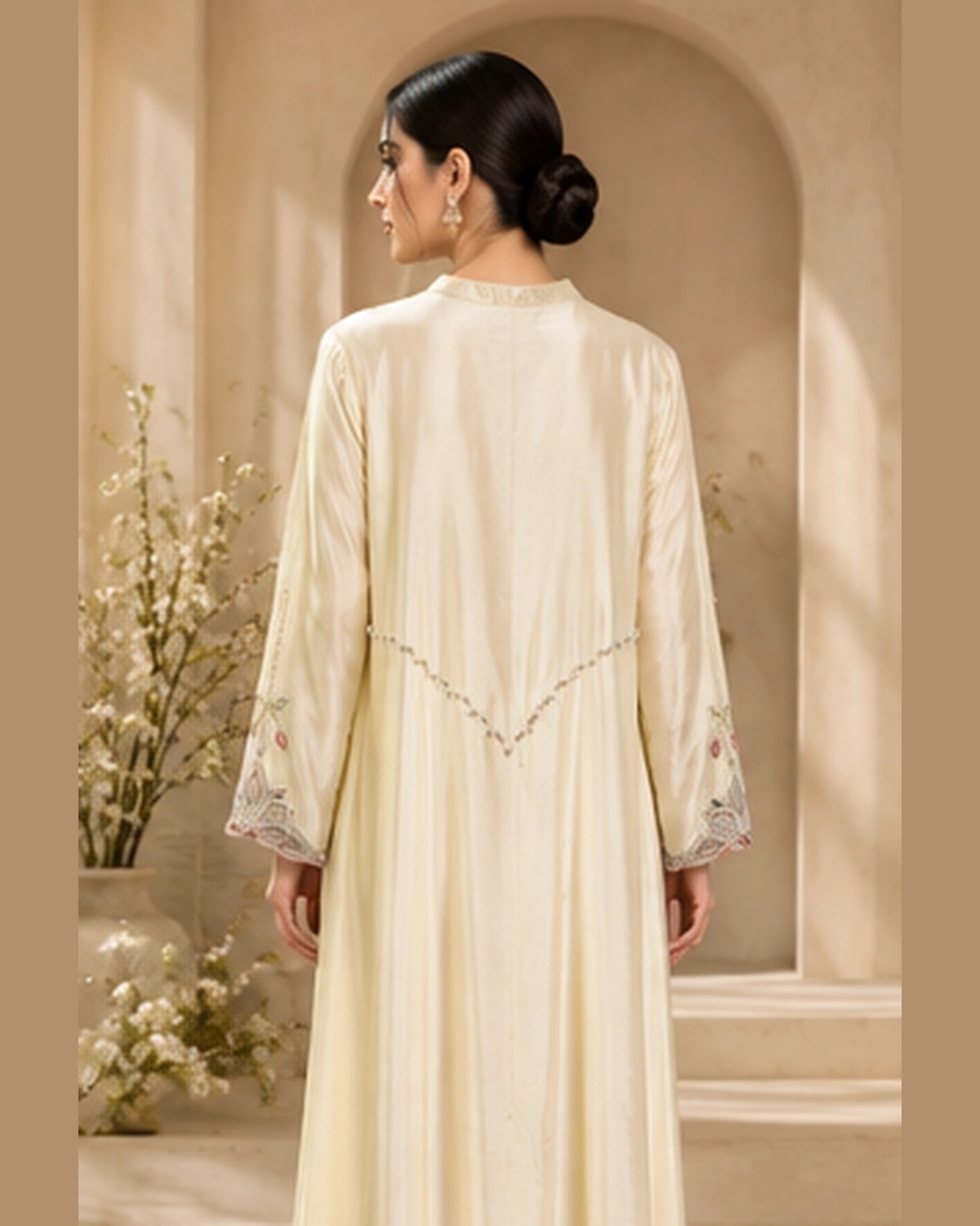 Ivory Embroidered Formal Suit