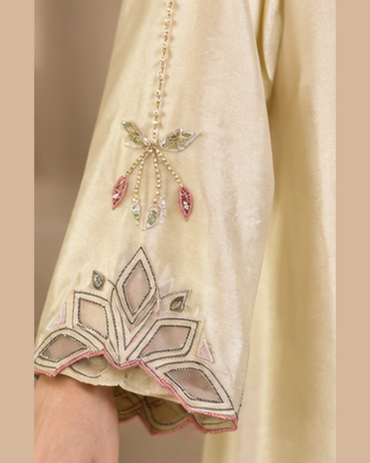 Ivory Embroidered Formal Suit