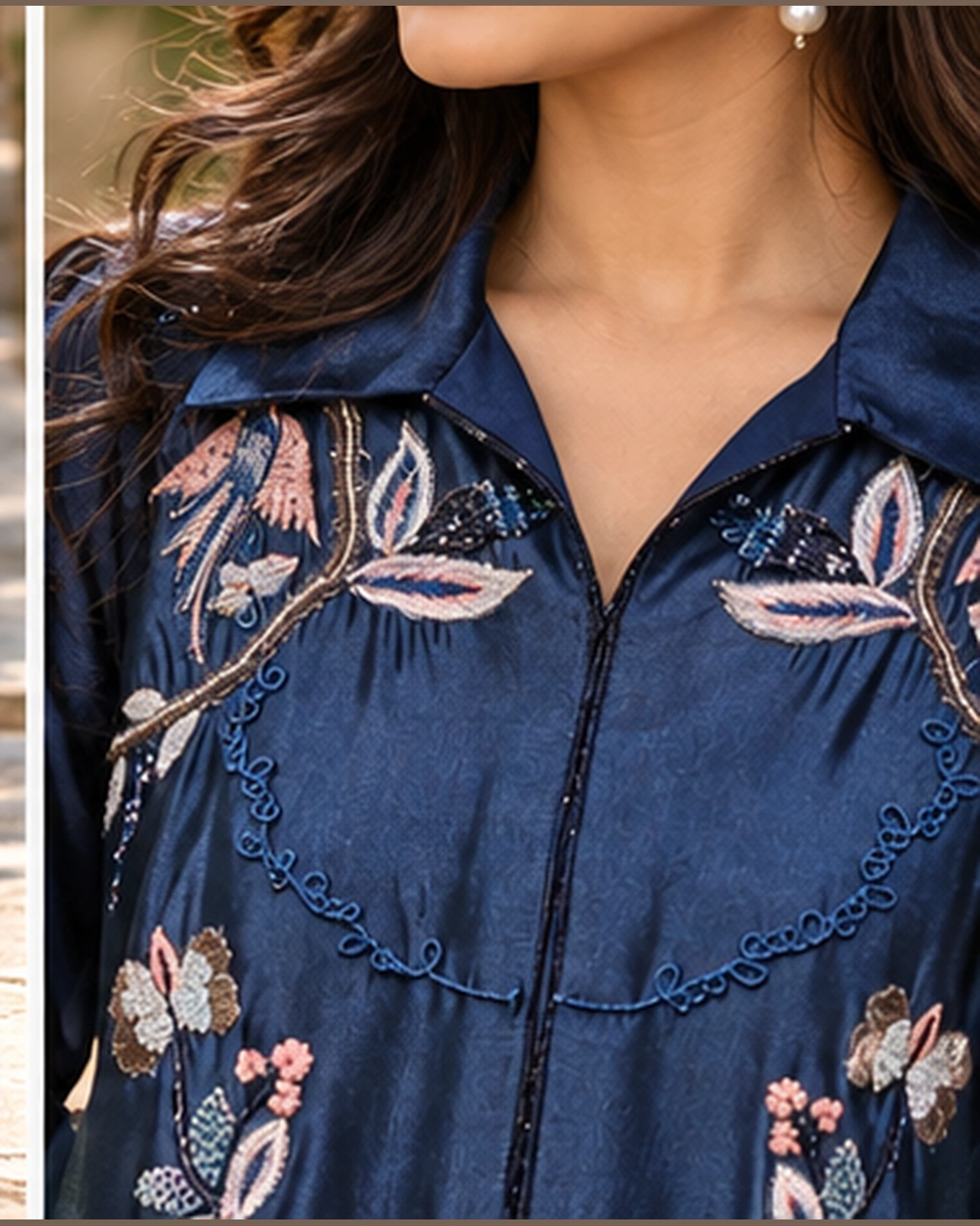 Navy Embroidered Pret Suit