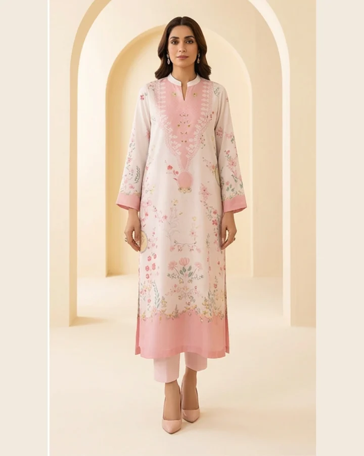 Blush Floral Printed Pret